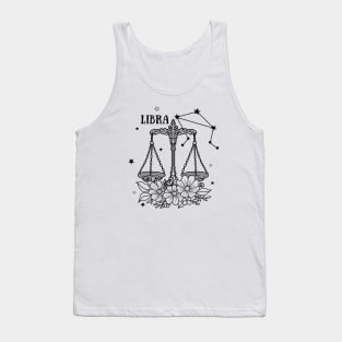 Zodiac Garden Floral Design: Libra Tank Top